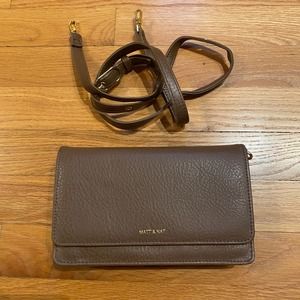 NWOT Matt & Nat BEE Vegan Crossbody Bag Purity Brown RARE
